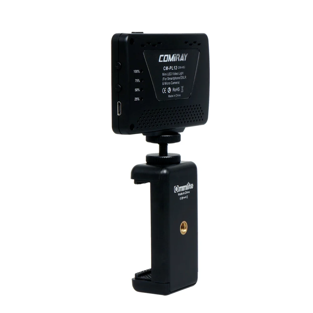 Светодиодная лампа для видеосъемки Commlite CM-PL12 II с высоким индексом цветопередачи