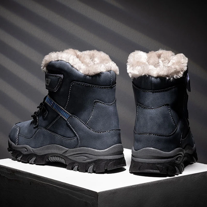 High Quality Boys Winter Snow Boots 2021 New Platform Warm Cotton Shoes Anti-slip Rubber Sneakers For Big Kids Size 28-40 | Мать и