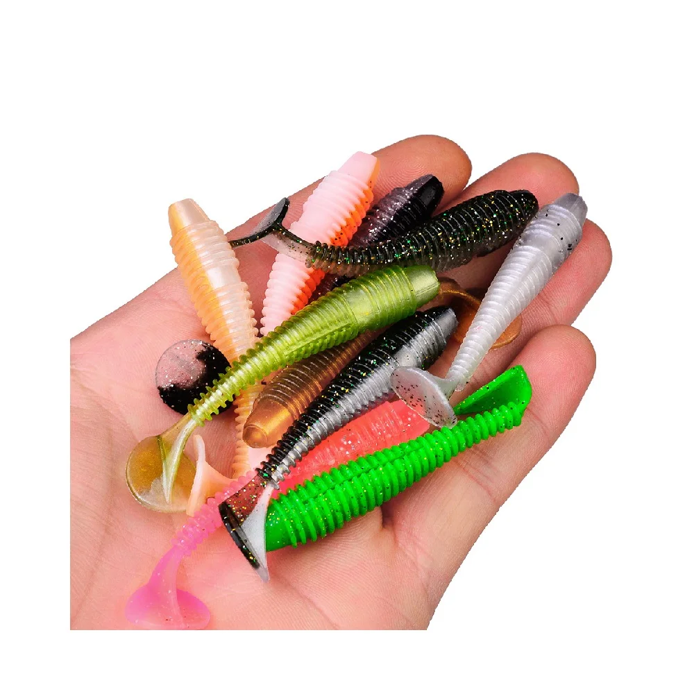 

1pcs Shad Fishing Lures Soft Baits 75mm 3.2g Silicone Wobbler Carp Bass Soft Lures Artificial Pike Bait Fishing Accessories