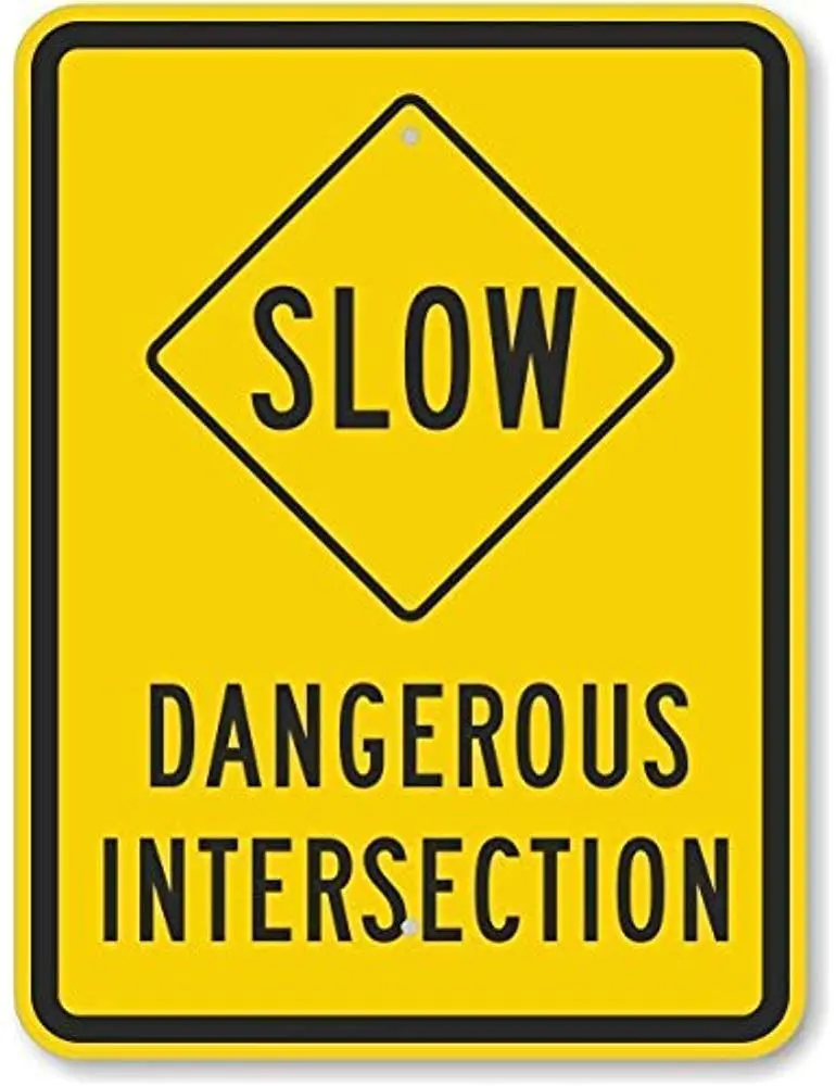

Медленно опасный пересечение, плакат инженерного класса, Забавный художественный декор, винтажный алюминиевый Ретро металлический жестяной знак, декоративные знаки