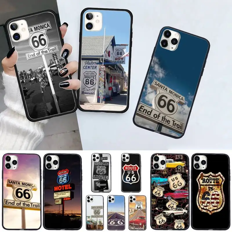 Чехол для телефона Route 66 с рисунком Mother road iphone 12 11 13 7 8 6 s plus x xs xr pro max mini shell |