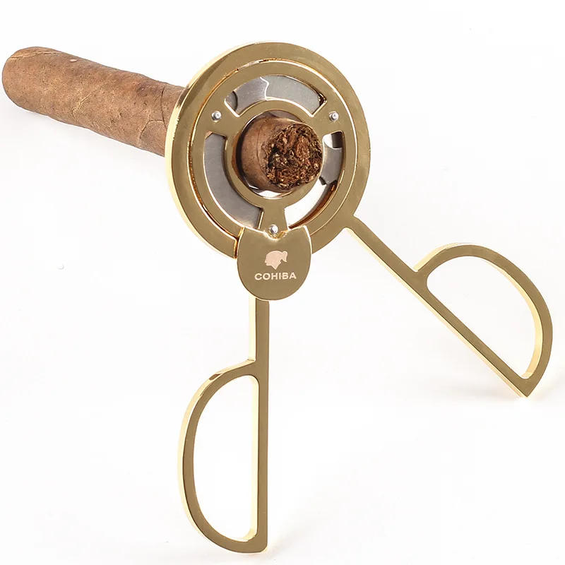 

High-end Windmill Round Stainless Steel Cigar Cutter Sharp Cutter Double Blade Cuban Smoking Cigar Accessories Men's gifts