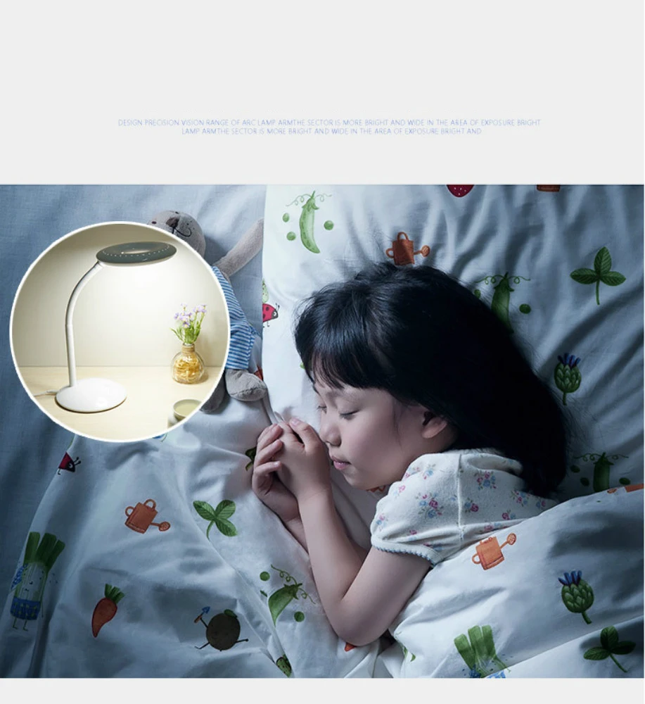 Светодиодная настольная лампа с гибким гусиным краем и сенсорным затемнением USB