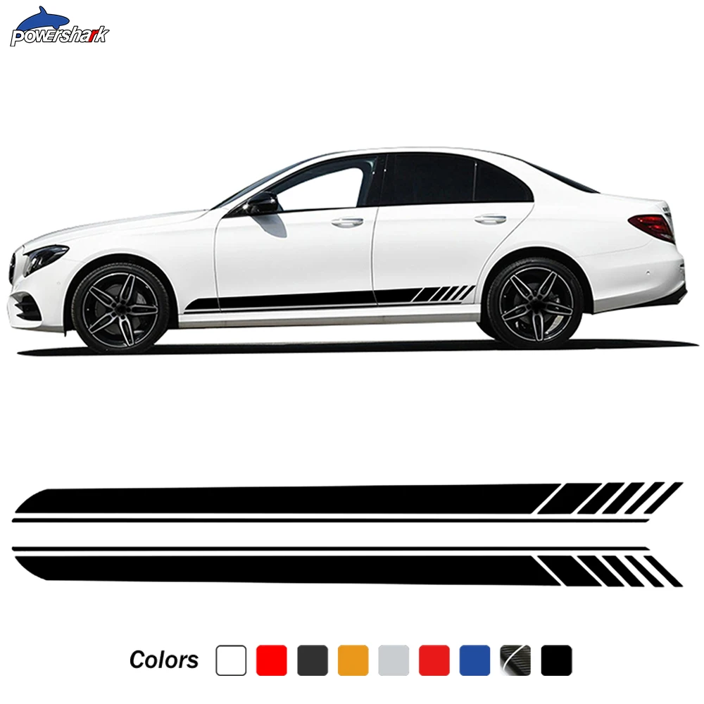 Спортивная наклейка AMG в полоску сбоку для юбки Mercedes Benz E Class W213 S213 A238 C238 E43 E53 E63