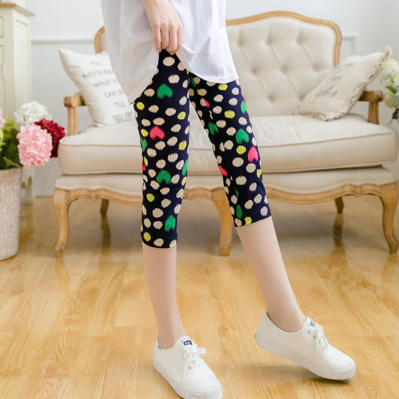 

CUHAKCI Sexy Women Leggings Workout Sports Legging Push Up Gym High Waist Elastic Star Printed Leggins Dot Love Cropped Pants