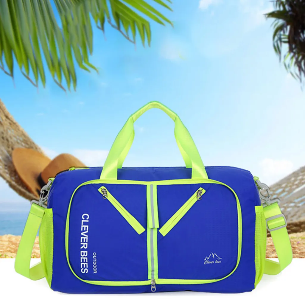 foldable Travel Storage Collapsible Bag Shoulder Portable Outdoor Folding Luggage unisex Large Capacity Soild Handbags | Багаж и сумки