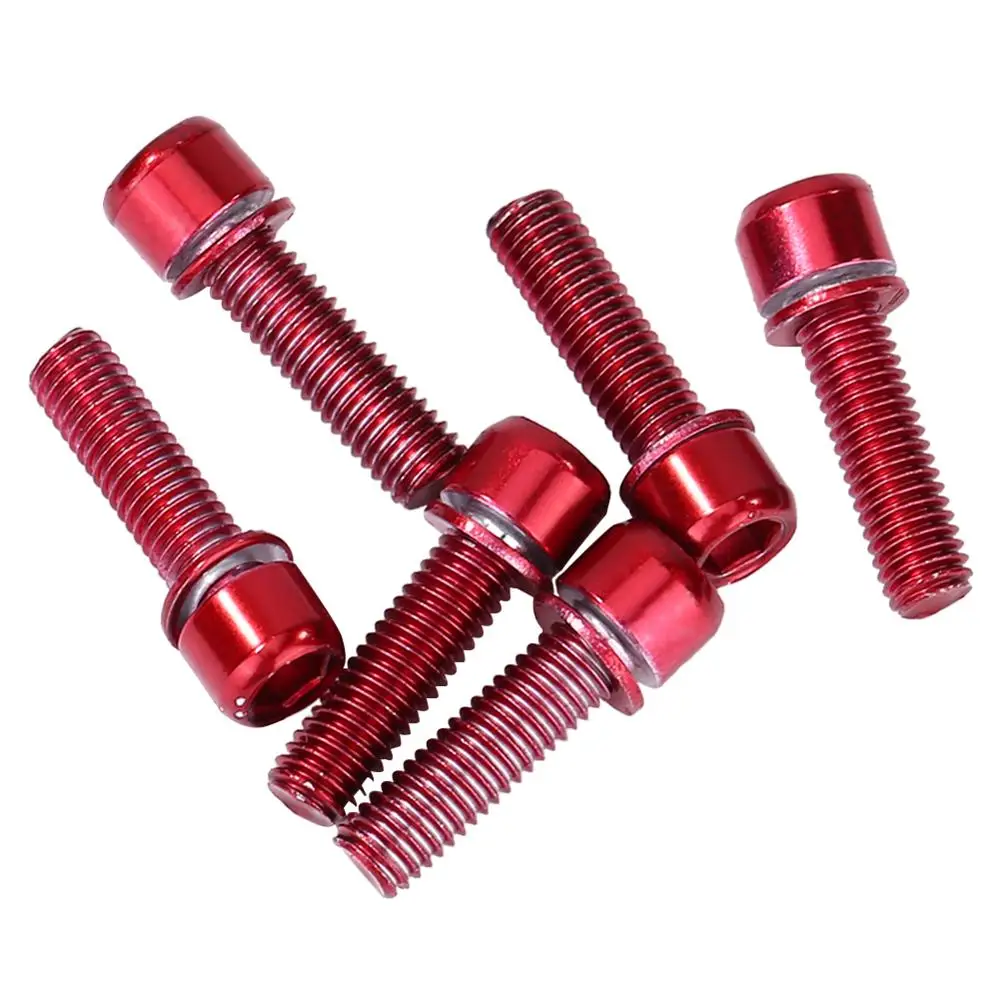 6 шт./компл. с высоким содержанием углерода Сталь M5 шестиугольник велосипеда винт