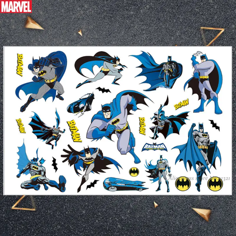 Hasbro-tatuaje temporal de dibujos animados para ni&ntilde;os, pegatina impermeable de Hulk, Hombre Ara&ntilde;a, Avengers, Marvel, fiesta, regalo-3