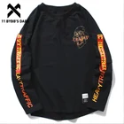 Мужская Повседневная футболка 11 BYBB'S DARK, футболка с длинным рукавом и 3D-принтом черепа, Осень-зима 2020