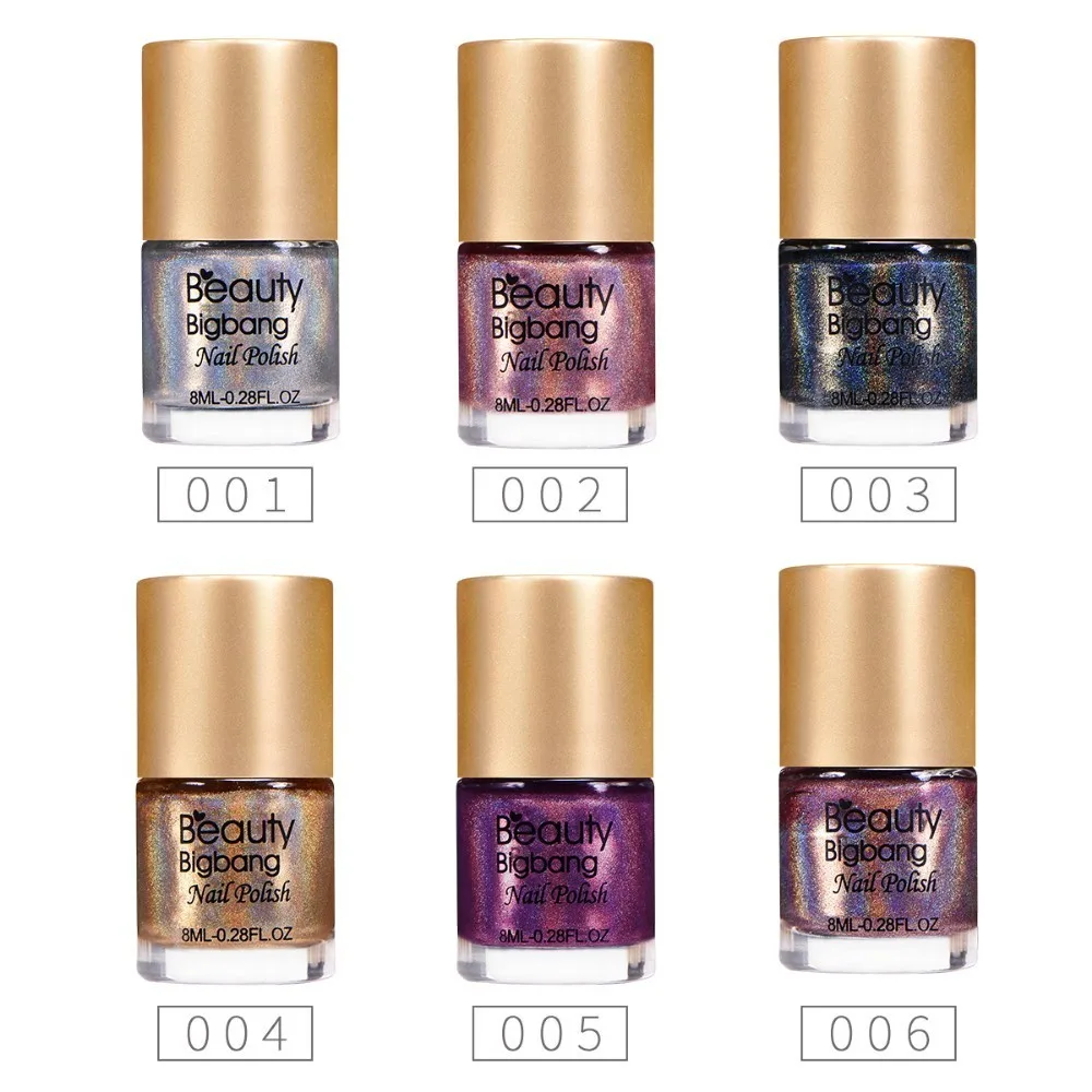 

BeautyBigBang Nail Polish 12 color Laser Glitter Nail Polish 8ml Holographic Nail Polish Lacquer Glitter Nail Varnish