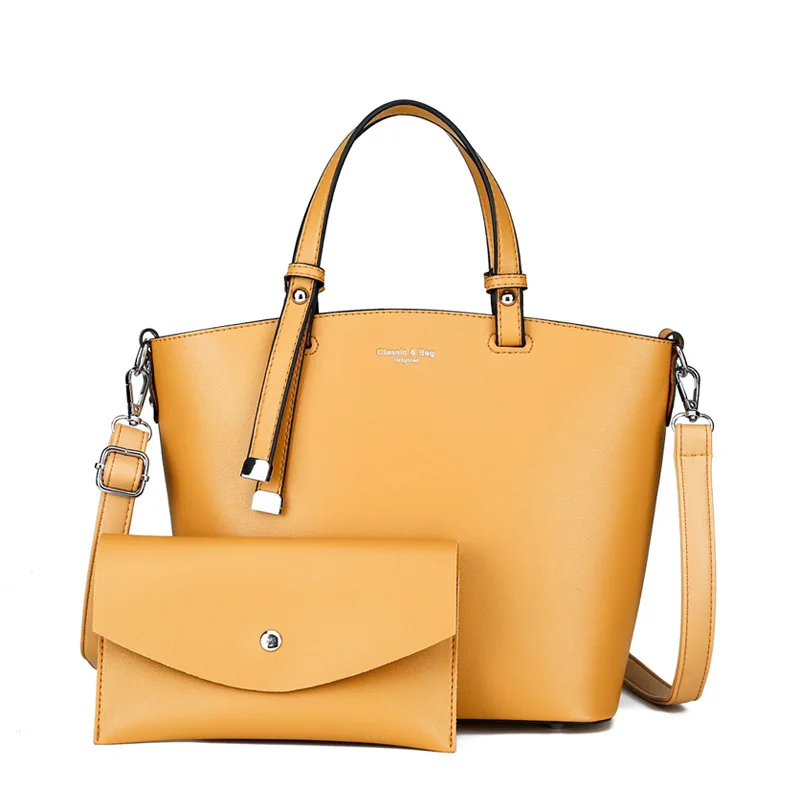 

Women's bag PU European and American fashion large capacity 2021 new portable mother bag shoulder messenger bag