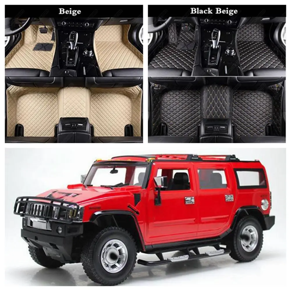 Кожаные автомобильные коврики для ног Hummer H2 H3 роскошный автомобильный коврик