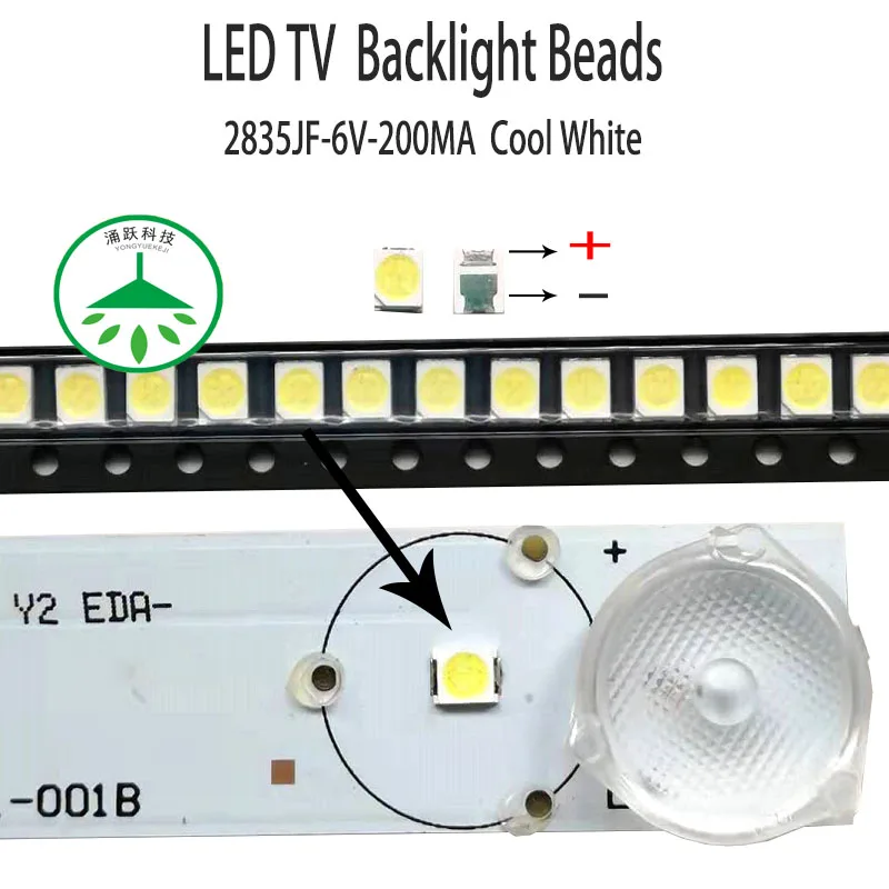 Новая мощная светодиодная лента smd 2835 200 шт./лот 6 В 1 Вт мА холодный белый свет для