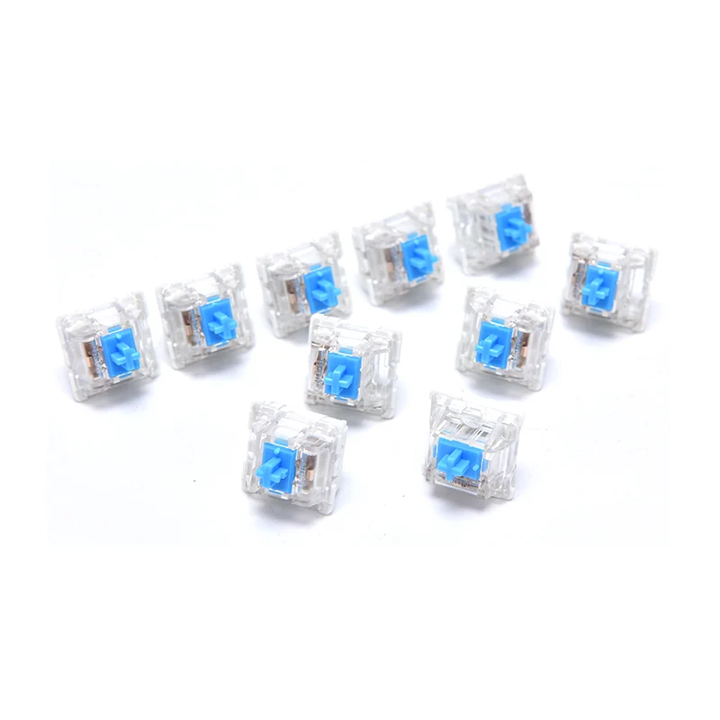 

10Pcs Switches Mechanical Keyboard Black Blue Brown Red Key Switch For CIY Sockets SMD 3pin Thin Pins Compatible With MX Switch