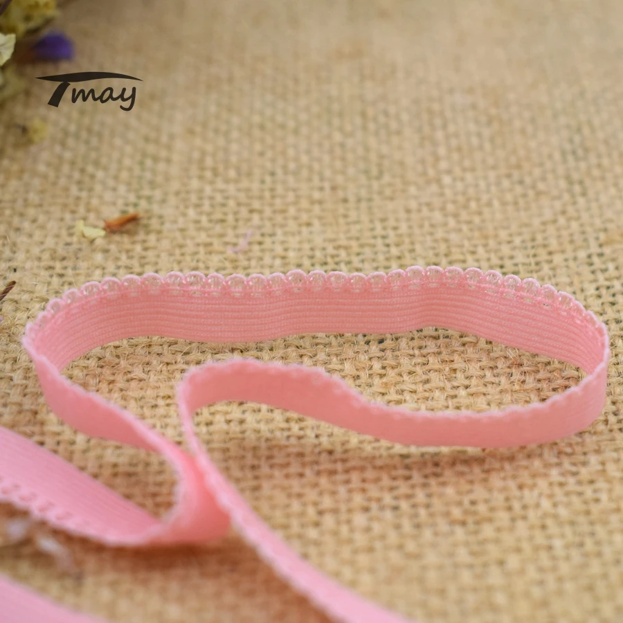 #1555 симпатичные цветные эластичные ленты кружевная лента ширина 9 мм 8 дюймов