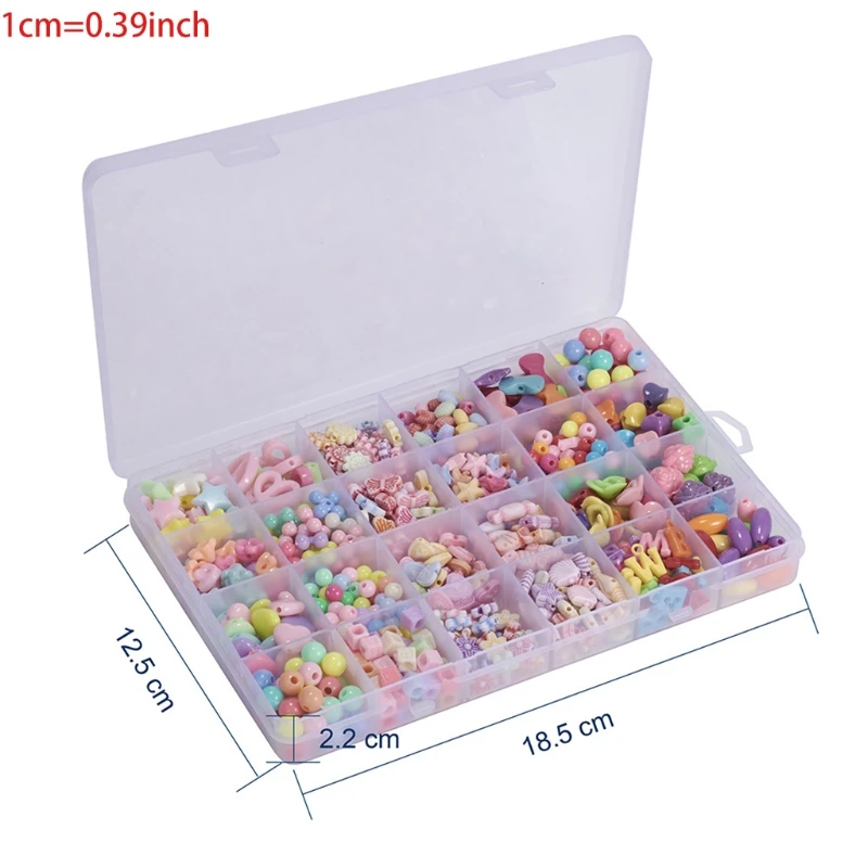 

Mixed-Colour Acrylic Beads Jewelry DIY Bracelet Earring Necklace Craft Making Supplies Gift for Women Girl Child