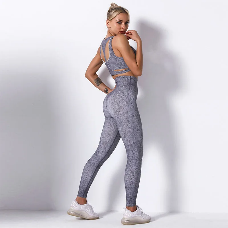 

Women Sets Shockproof Breathable Yoga Bra Fitness High Waist Push Up Leggings Running Outdoor Sports Athletic Tracksuit