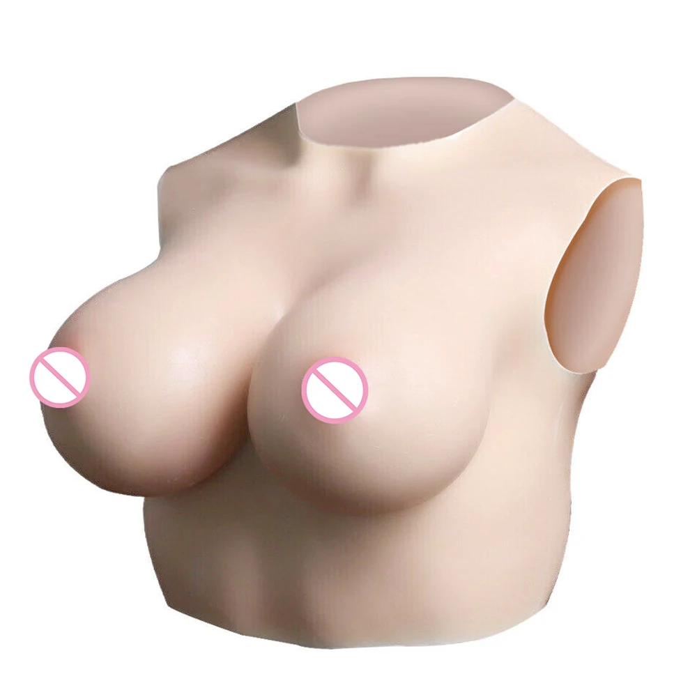 U-CHARMMORE Filled With Cotton Realistic Silicone Breast Forms Fake Boobs Tits Enhancement Drag Queen Transgender Crossdresser |