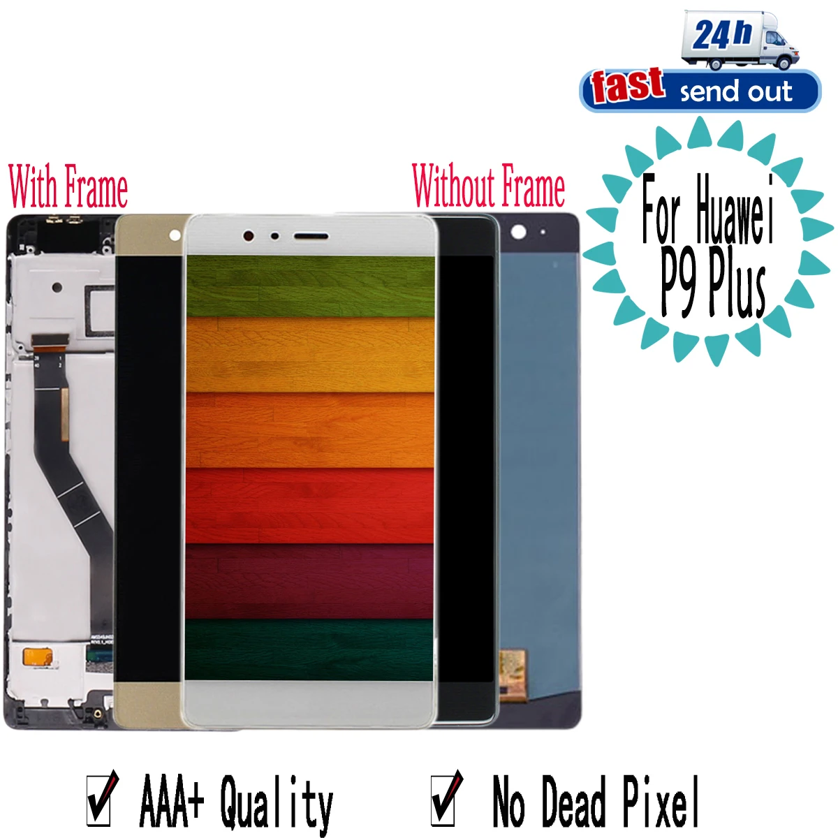 5 &quotЖК дисплей для Huawei P9 Plus ЖК сенсорный экран дигитайзер сборка Замена с рамкой
