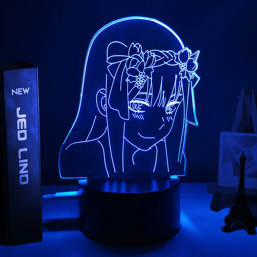 Аниме 3d лампа Ночной светильник ноль две фигурки Дети Девочка Манга подарок