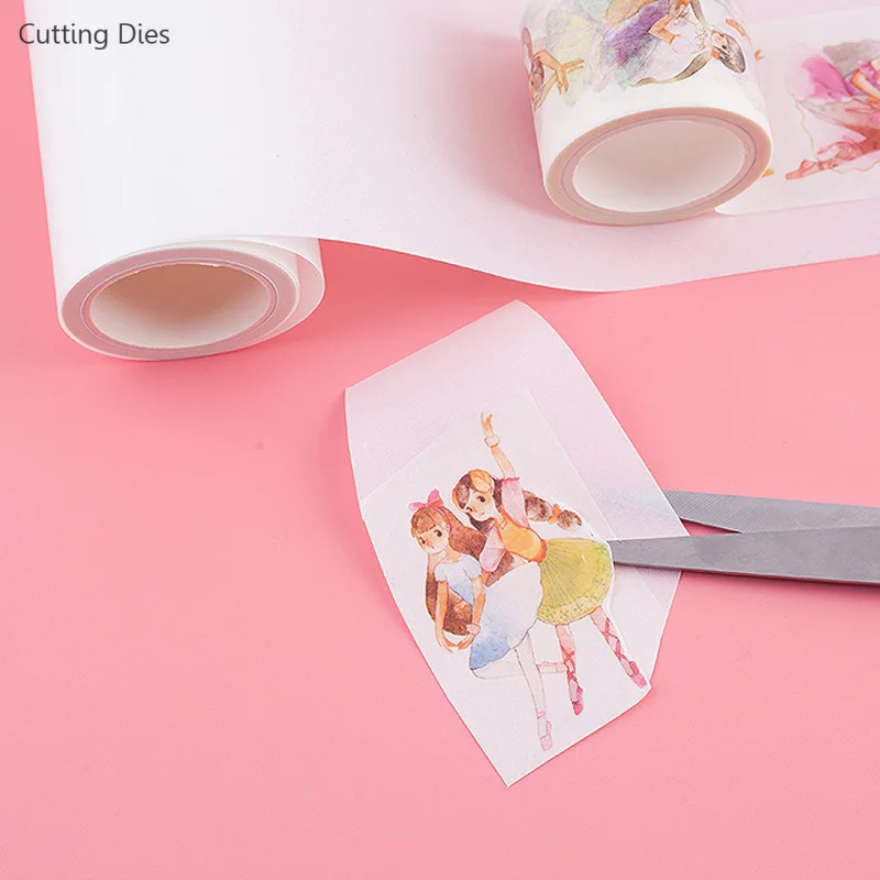 Чистый белый пустой Бумага лента для декорации Washi тональный крем сужающаяся к