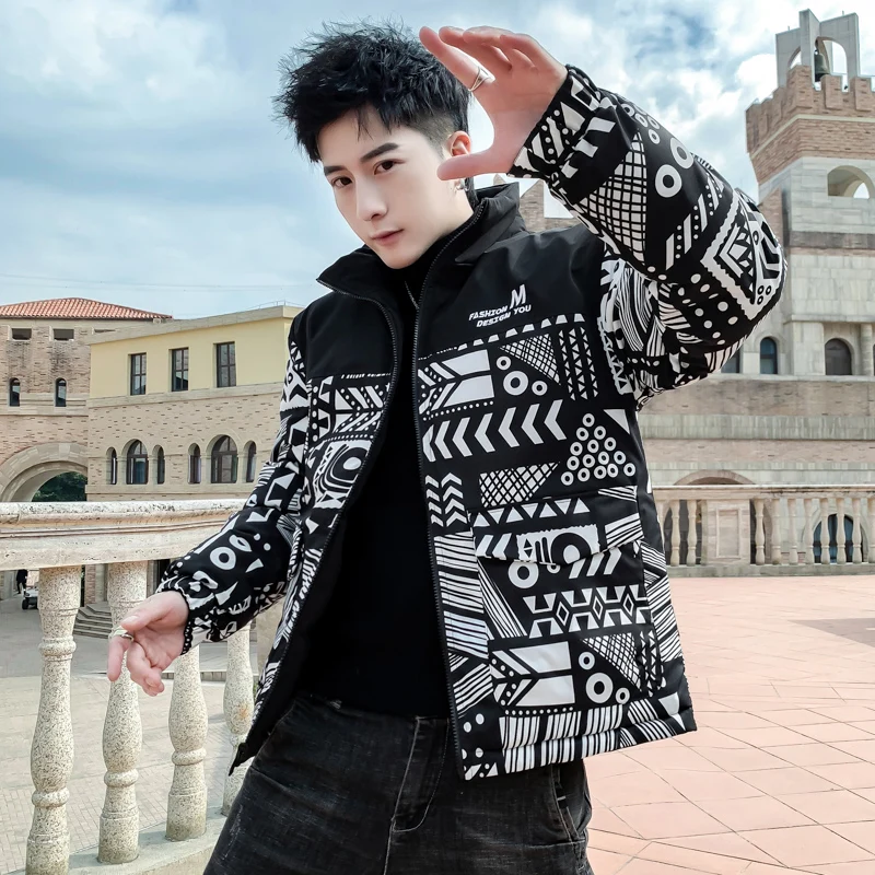 2022 Winter Casual Double-Sided Wear Thicken Warm Loose Men's Cotton-Padded Jackets Autumn Solid Color Down Coat Outwear Parkas