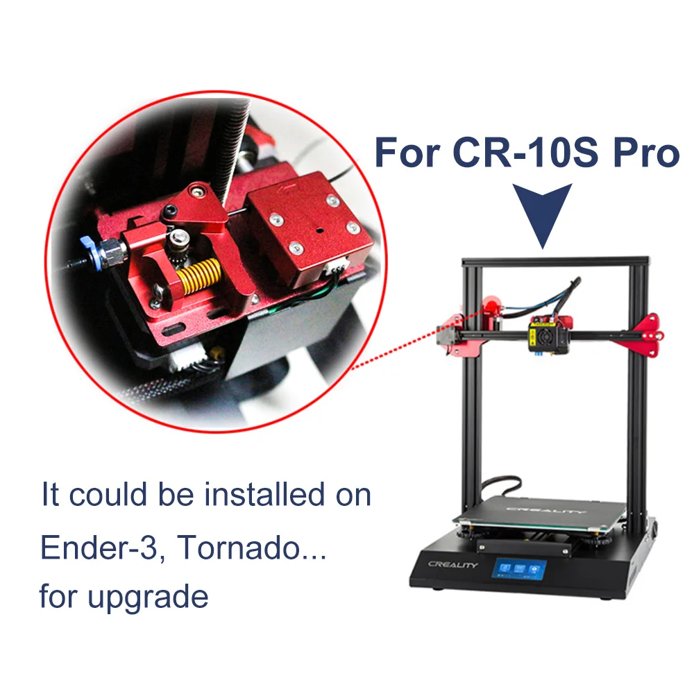 

CR10 PRO Upgraded Dual Gear Extruder Double Pulleys Direct Aluminum Extruder for Ender 3/5 CR10S PRO 3D Printer Parts