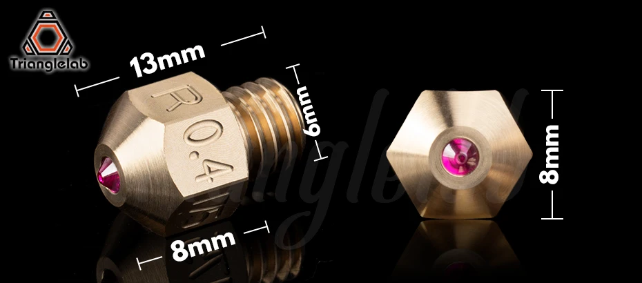 Trianglelab высокой температуры MK8 ruby сопла 1,75 MM совместим с специальные материалы PETG ABS пей PEEK нейлон и т. д. ruby сопла