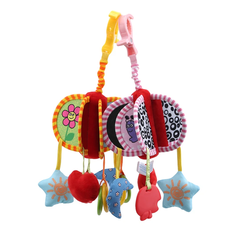 

Plush Cute Flower Star Newborn Baby Music Hanging Bed Bedroom Decor Safety Seat Plush Toy Stroller Accessories Gifts