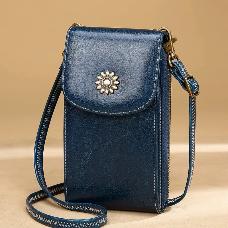 

Women's Bags Phone Pocket Genuine Leather Handbags Mini Shoulder Bag Woman Crossbody Bags Small Bags For Phones