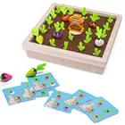 Детская деревянная настольная игра с памятью, головоломка для сортировки моркови, сбора, развивающая игрушка, развивающая интеллектуальная Развивающая игра, подарки