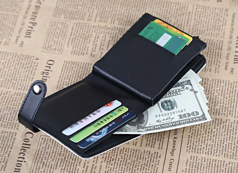 Короткий кошелек из ПУ кожи с рисунком черного Батлера Chibi монетница Себастьян