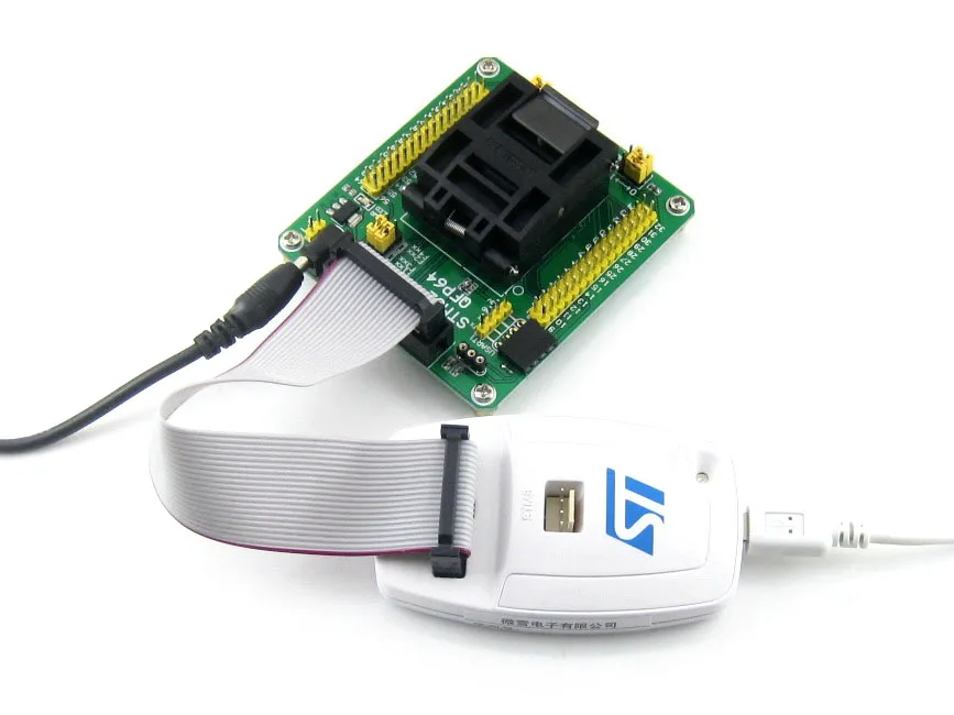 Специальный программатор STM32 QFP64 0 5 мм выжигающая розетка с простой платой