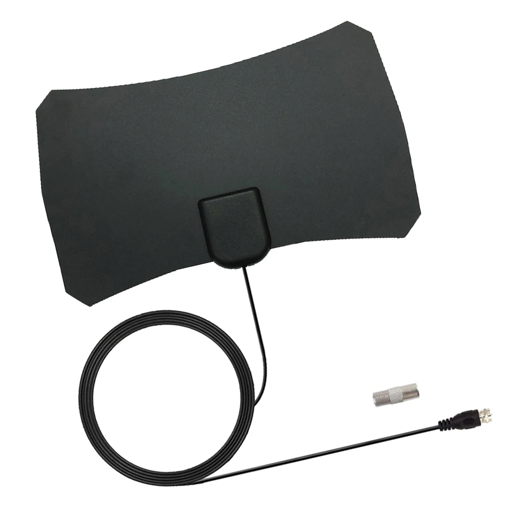

HD Digital Indoor TV HDTV Antenna For VHF UHF DVB ATSC Signal With Converter