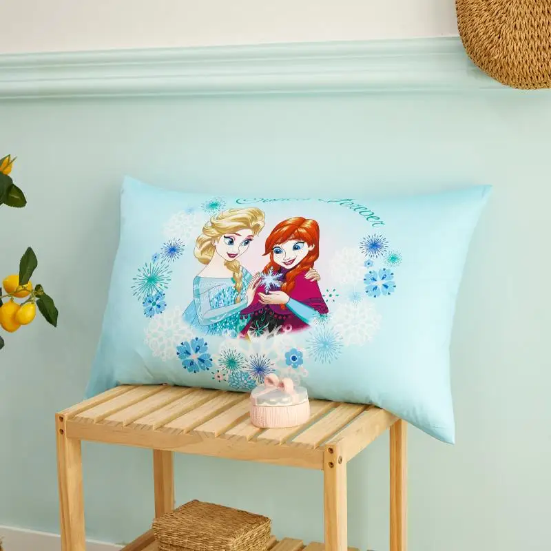 Хлопковые наволочки Disney из 2 предметов милые розовые с изображением Эльзы Анны