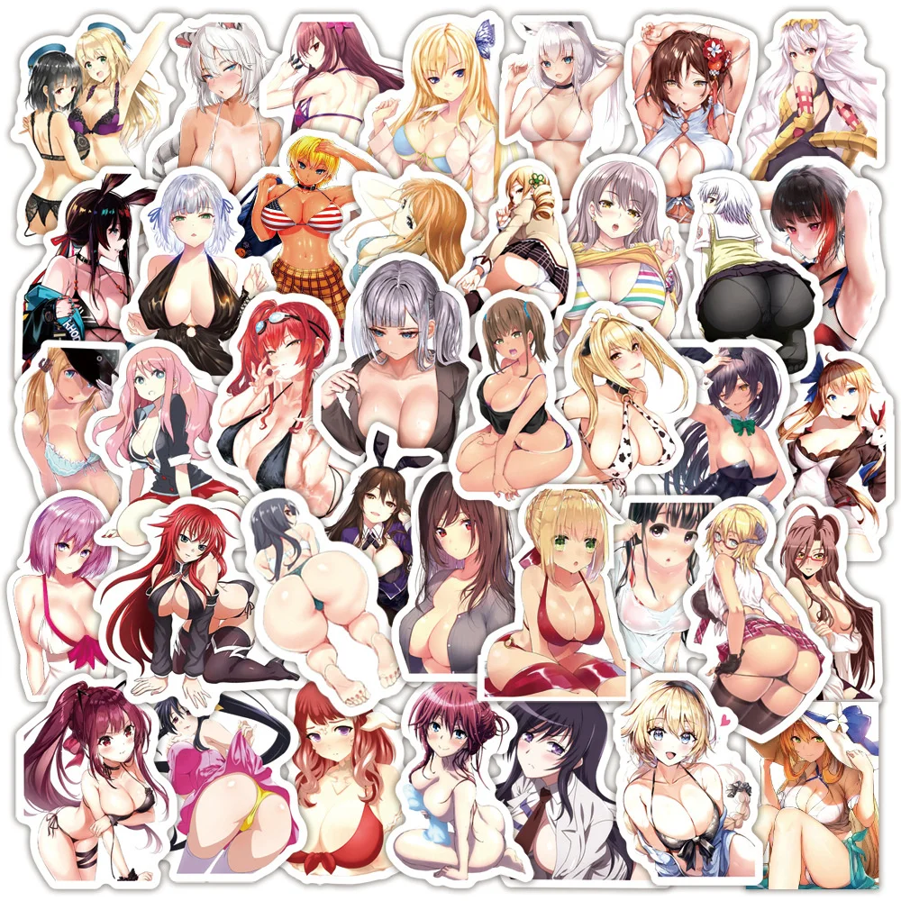 

10/30/50PCS Anime Two-dimensional Sexy Girl Graffiti Sticker Personality Mobile Phone Water Cup Computer Sticker Wholesale