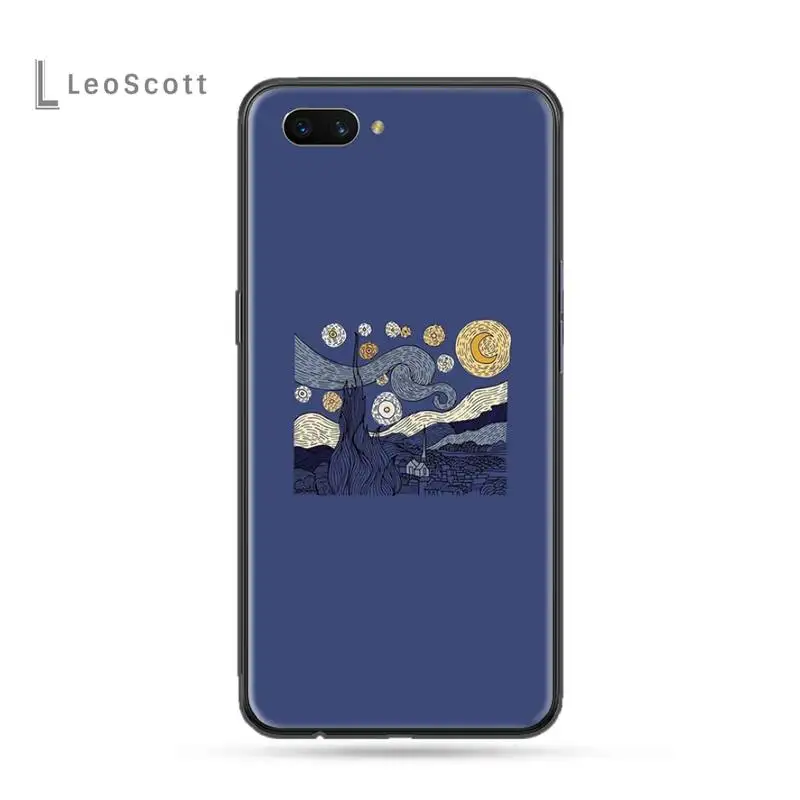 

beautiful van gogh oil art Phone Case For OPPO F 1S 7 9 K1 A77 F3 RENO F11 A5 A9 2020 A73S R15 REALME PRO