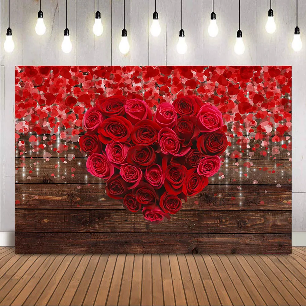 

Фон для фотосъемки с изображением роз и цветов на День святого Валентина