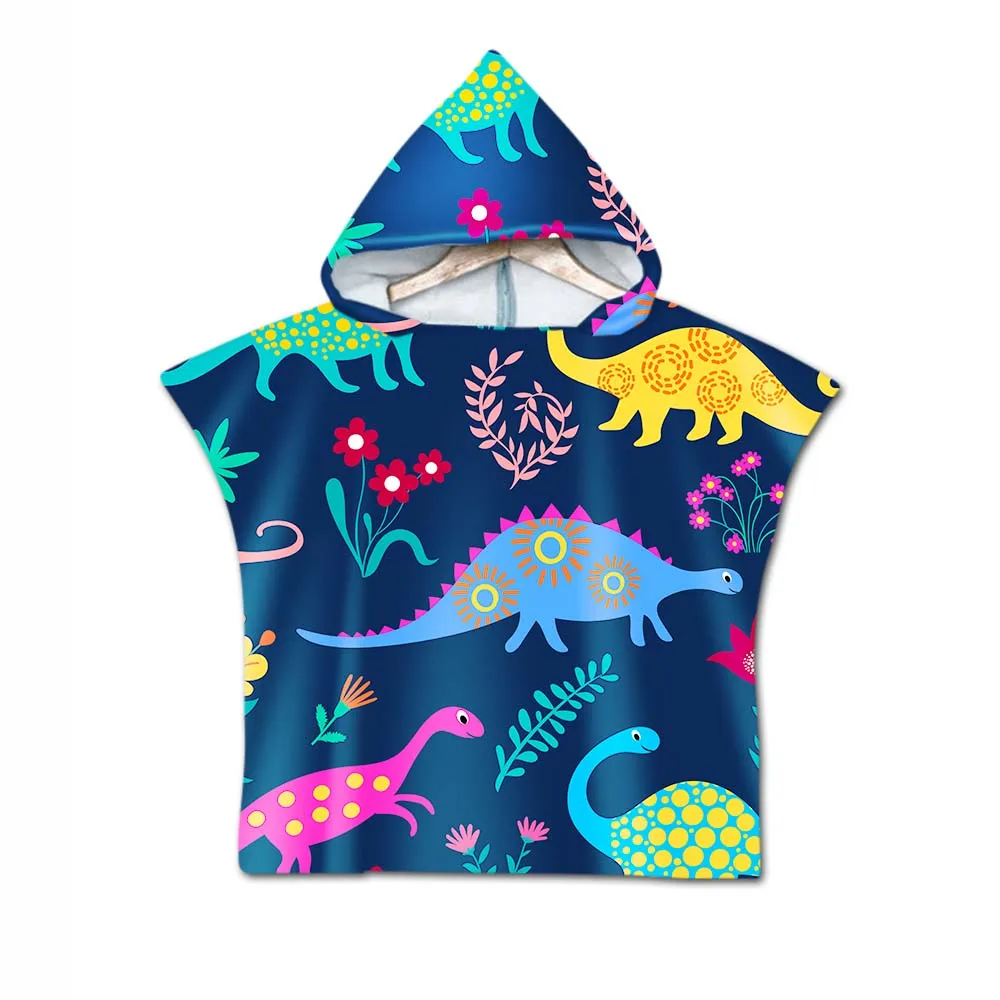 

3D Printing dinosaur Cartoon Pattern Beach Towel Baby Children Hooded Bath Towel Baby Boys Girls Bath Soft Towel