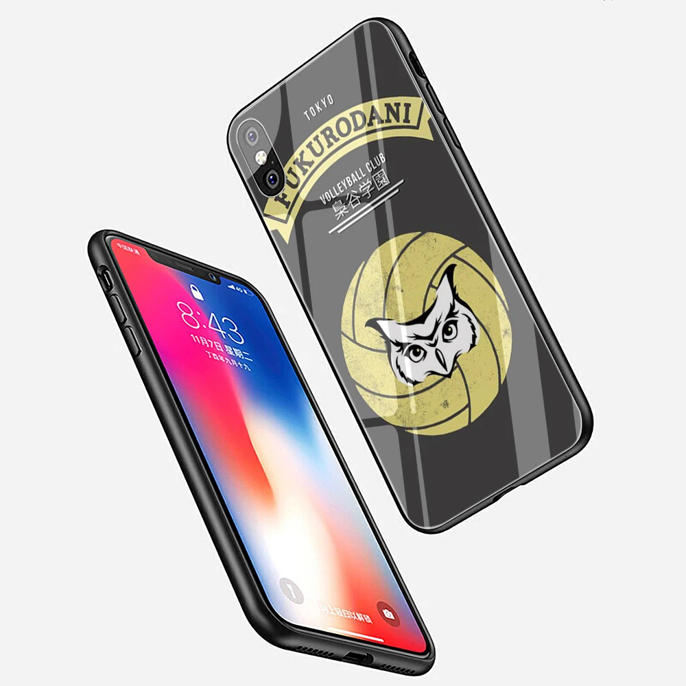 Эвау хайкюу! Karasuno Nekoma Crest чехол для телефона из закаленного стекла iphone SE 2020 5 5s 6 6s 7 8