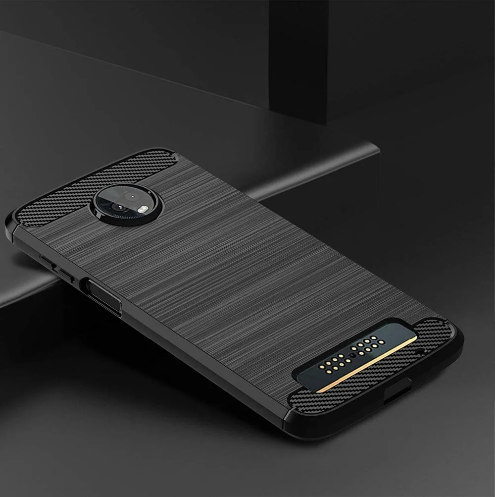 Чехол для Moto Z3 Play чехол Sfmn 2 Pack углеродное волокно матовая текстура мягкий ТПУ