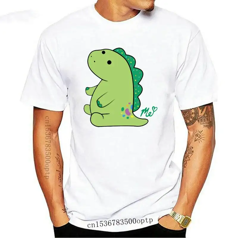 

New Super Kawaii Moriah Elizabeth Dinosaur Cartoon Print T-Shirt Fashion Women Short Sleeve Cute Girl Casual Tops Summer White T