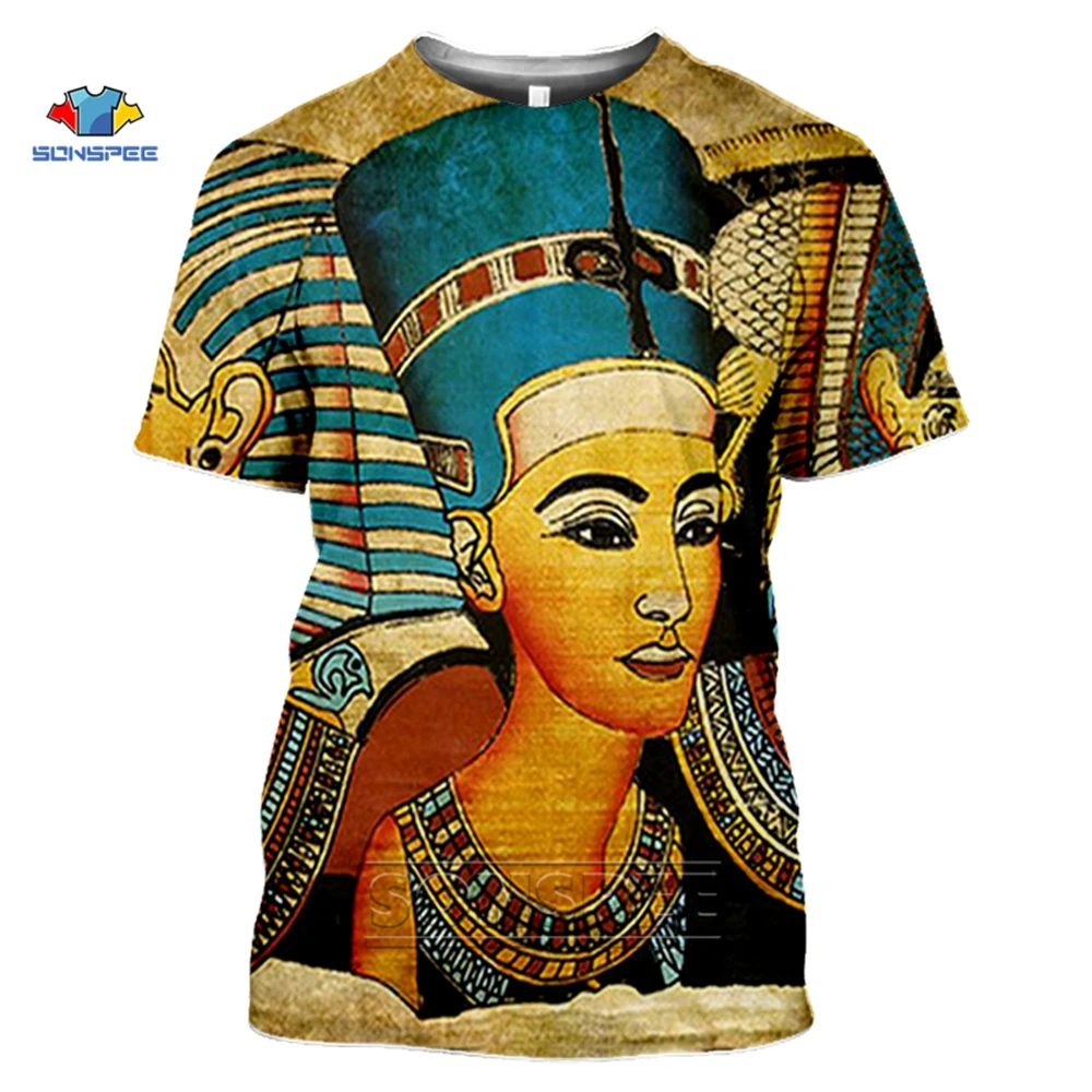 

SONSPEE 3D T Shirt Printed Ancient Egyptian Men/women Vintage Streetwear T-shirt Youth Retro Egypt Tshirt Summer Top Clothes
