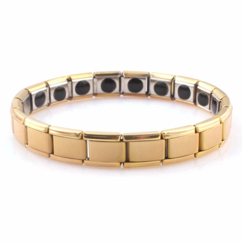 

Couple Germanium Titanium Steel Elastic Bracelet Stretch Bracelet Bangle For Men Women Health Energy Ge Power Jewelry Gold