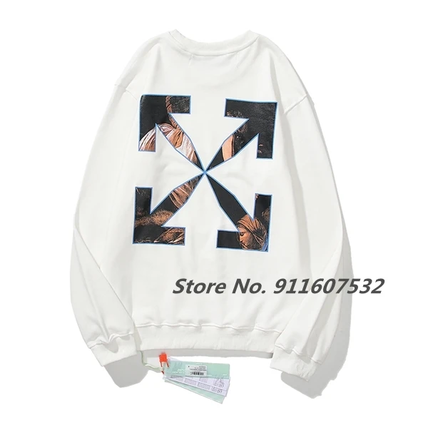 

Street OFF WHITE- Hooded Sweater OW Men and Women Couples Thin Loose Hoodie Sweater Jacket 6EZU