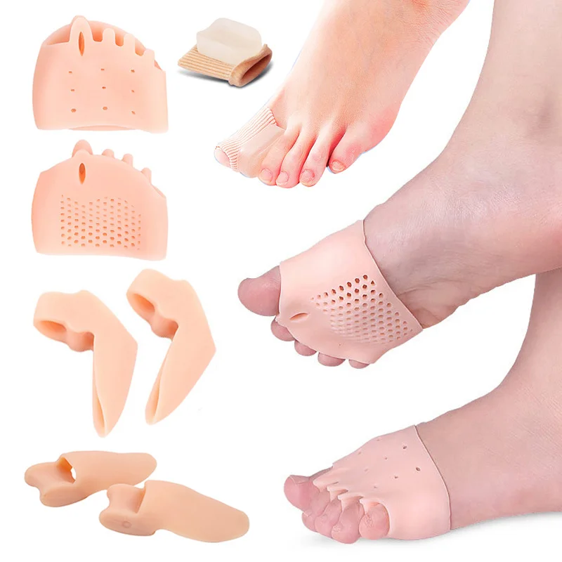 

1/2Pair Silicone Bunion Corrector Toe Separator Bunions Toe Corrector Valgus for Toe Finger Separator Hallux Valgus Corrector