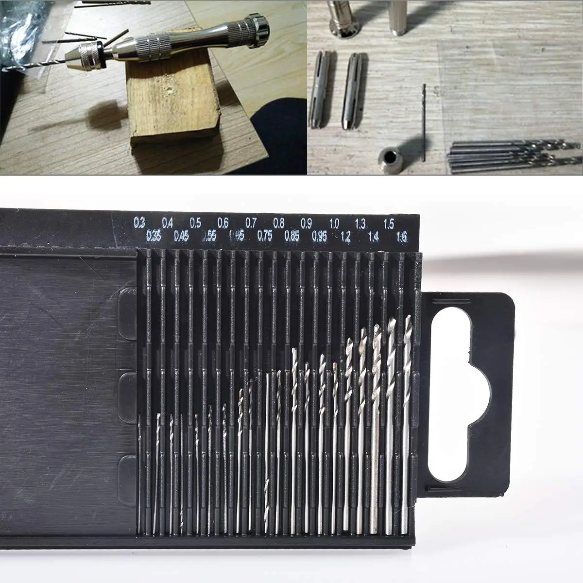 20 шт 0 3-1 6 мм хвостовик мини микро сверло набор Поворотная дрель DIY Kit поворотный