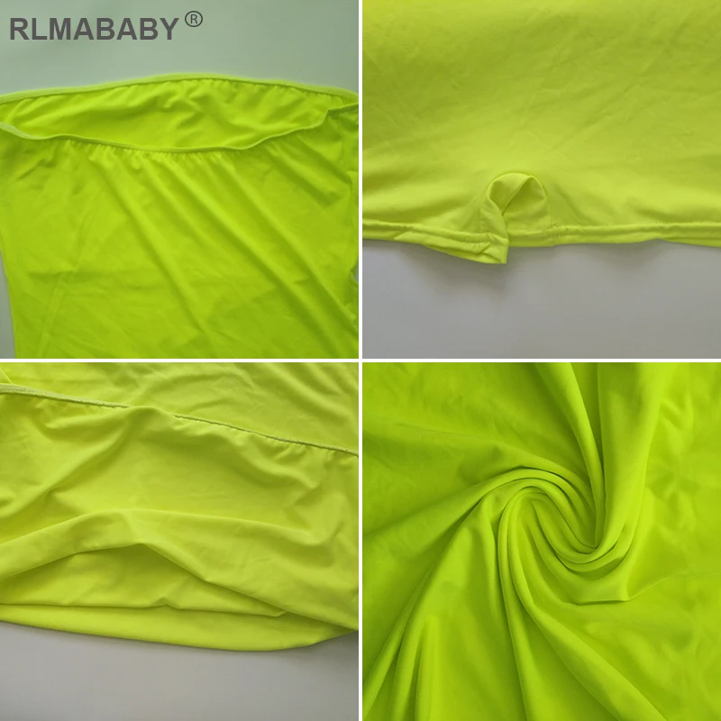 Флуоресцентный цветной пикантный комбинезон RLMABABY без бретелек облегающие