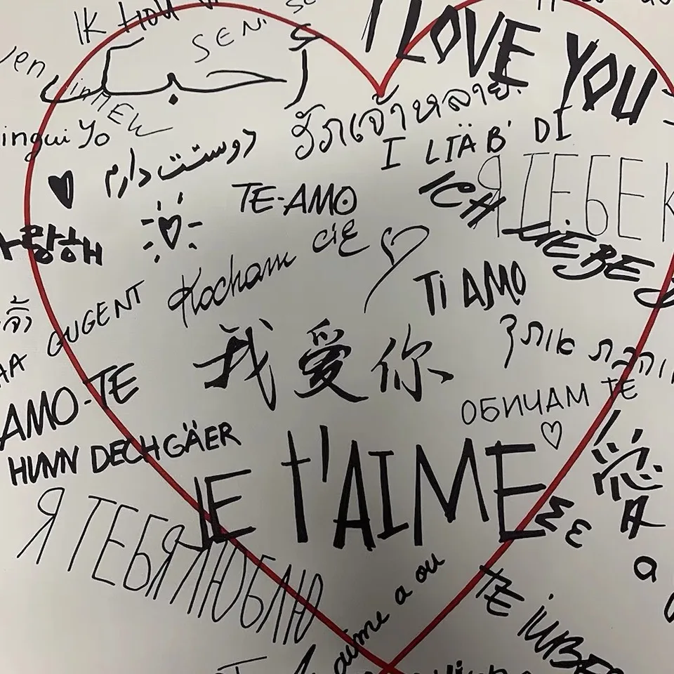 

Say I love you in one hundred Languages lovers gifts Canvas Print painting Poster Living Room Home Decor Wall Art No Frame