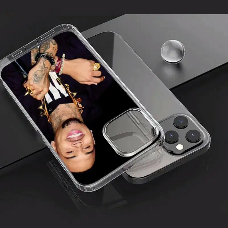

Chris Brown Rap singer Phone Case Transparent for iPhone Samsung A S 11 12 6 7 8 9 30 Pro X Max XR Plus lite